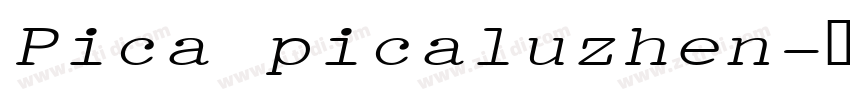 Pica picaluzhen字体转换